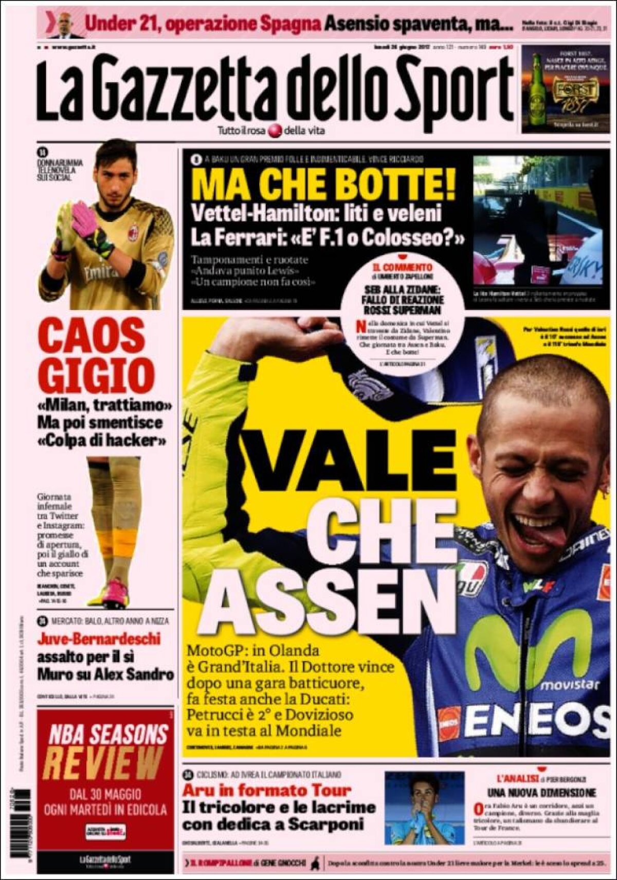 Ce scriu azi ziarele de sport din lume (26 iunie 2017)