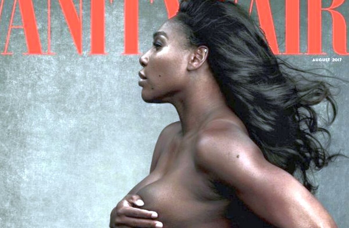 FOTO Însărcinată în luna a 6-a, Serena a pozat goală pe coperta revistei Vanity Fair