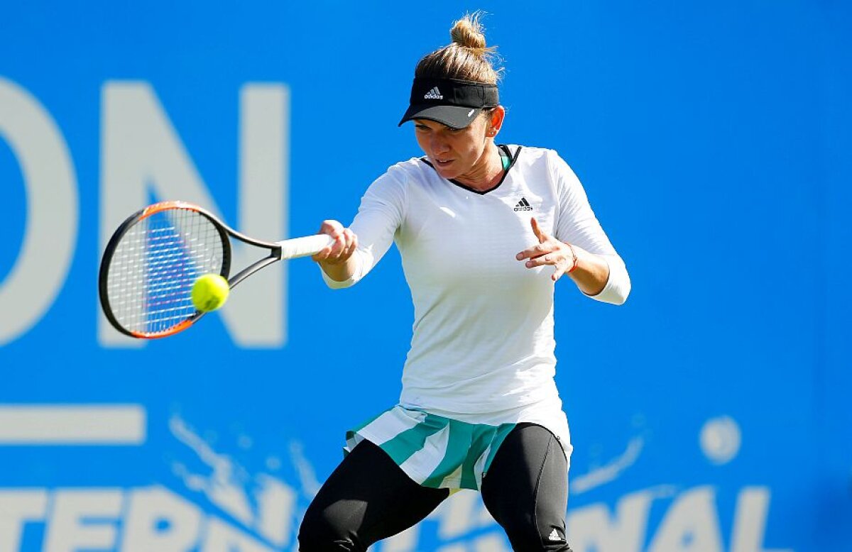 FOTO Prăbușire! Halep a fost eliminată în "sferturi" de la Eastbourne, după ce a avut 1-0 la seturi și 3-0 în setul 2