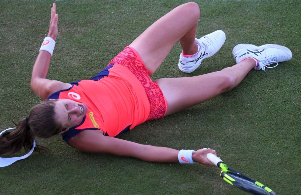 FOTO+VIDEO Johanna Konta, la un pas de accidentare la Eastbourne chiar în momentul în care avea minge de meci » A rămas întinsă pe teren minute bune