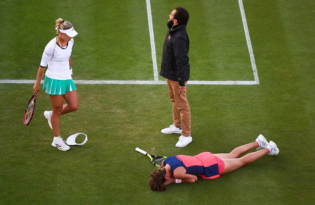 FOTO+VIDEO Johanna Konta, la un pas de accidentare la Eastbourne chiar în momentul în care avea minge de meci » A rămas întinsă pe teren minute bune