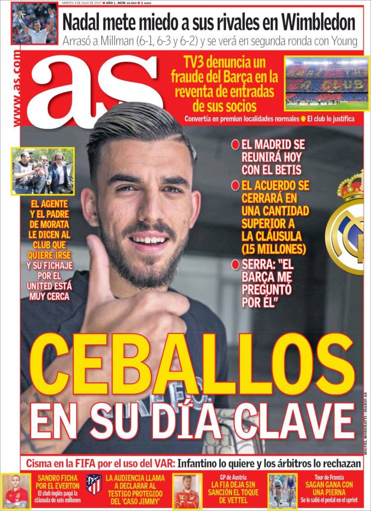 Ce scriu azi ziarele de sport din lume (4 iulie 2017)