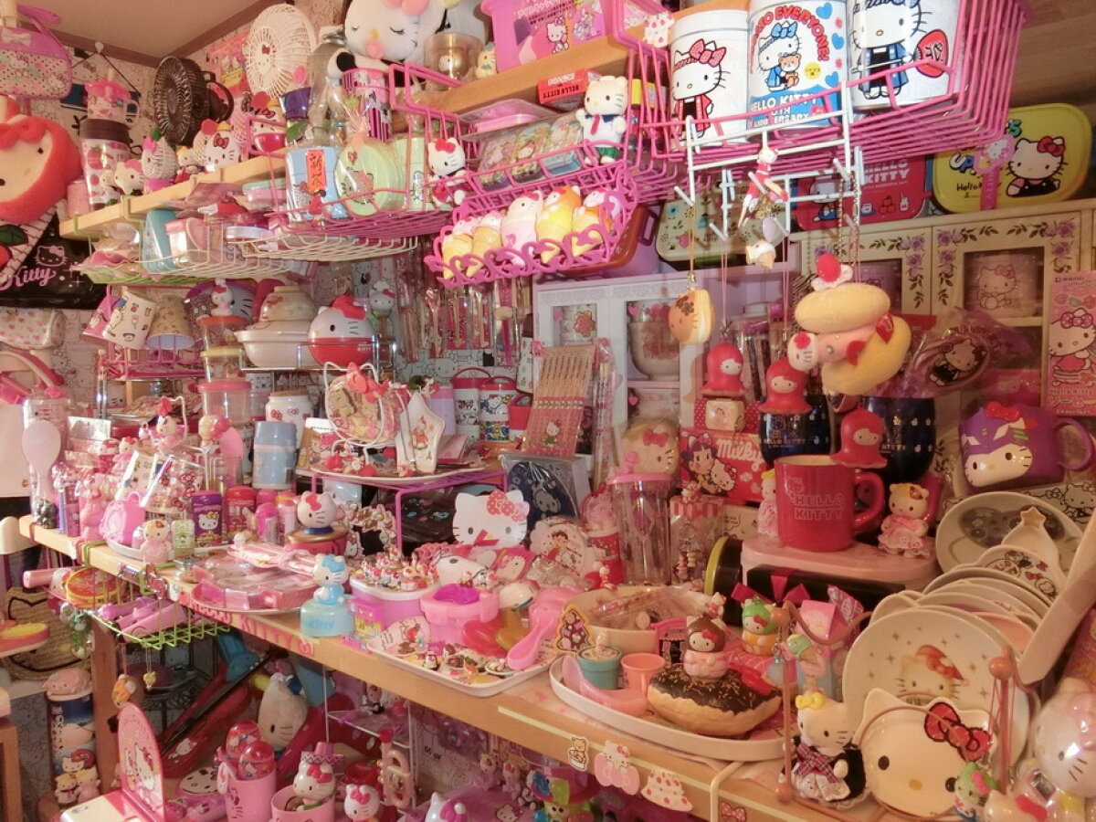 VIDEO & FOTO Cel mai mare colecţionar de obiecte cu Hello Kitty este un pensionar de 67 de ani