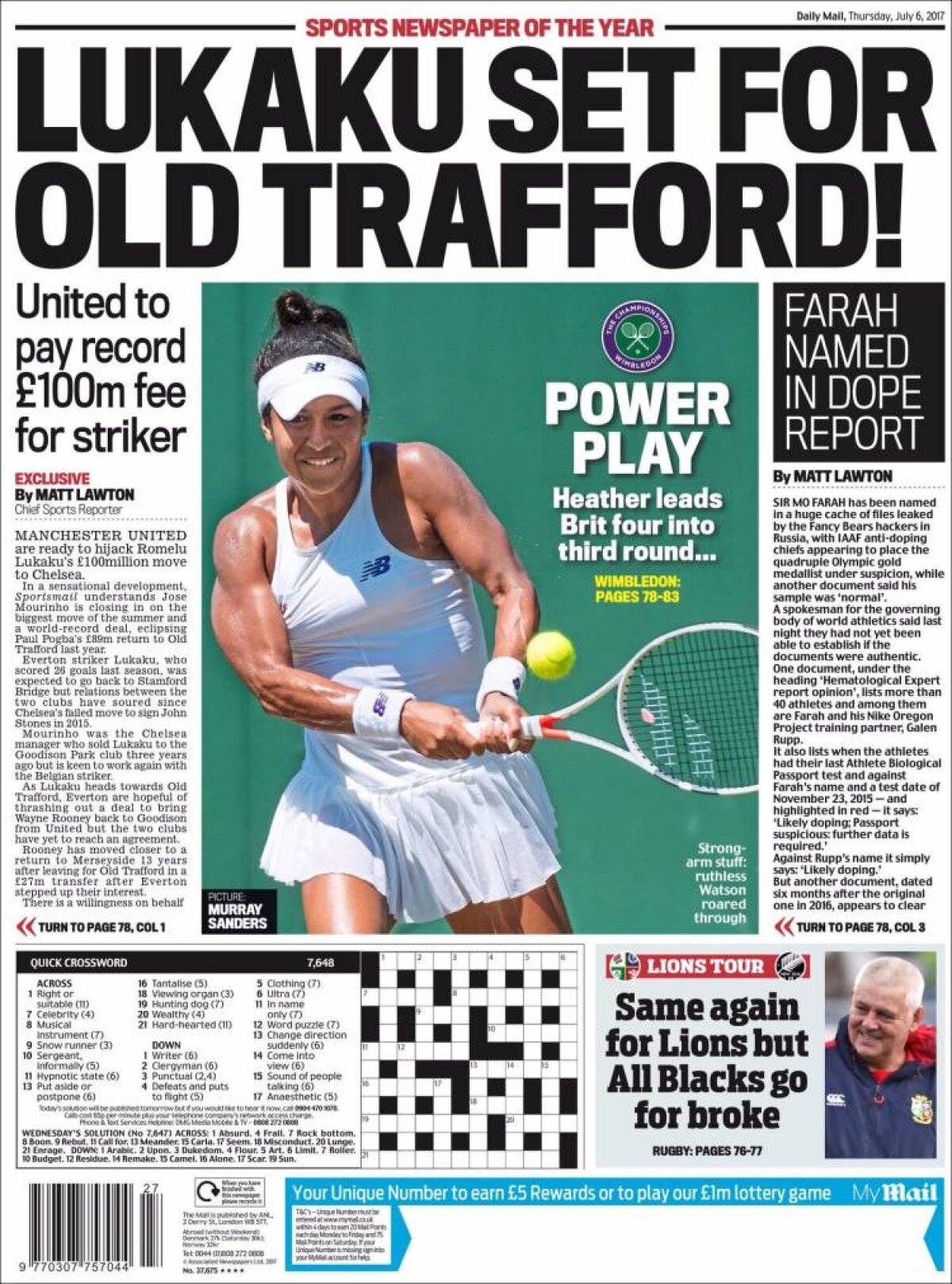 Ce scriu azi ziarele de sport din lume (6 iulie 2017)