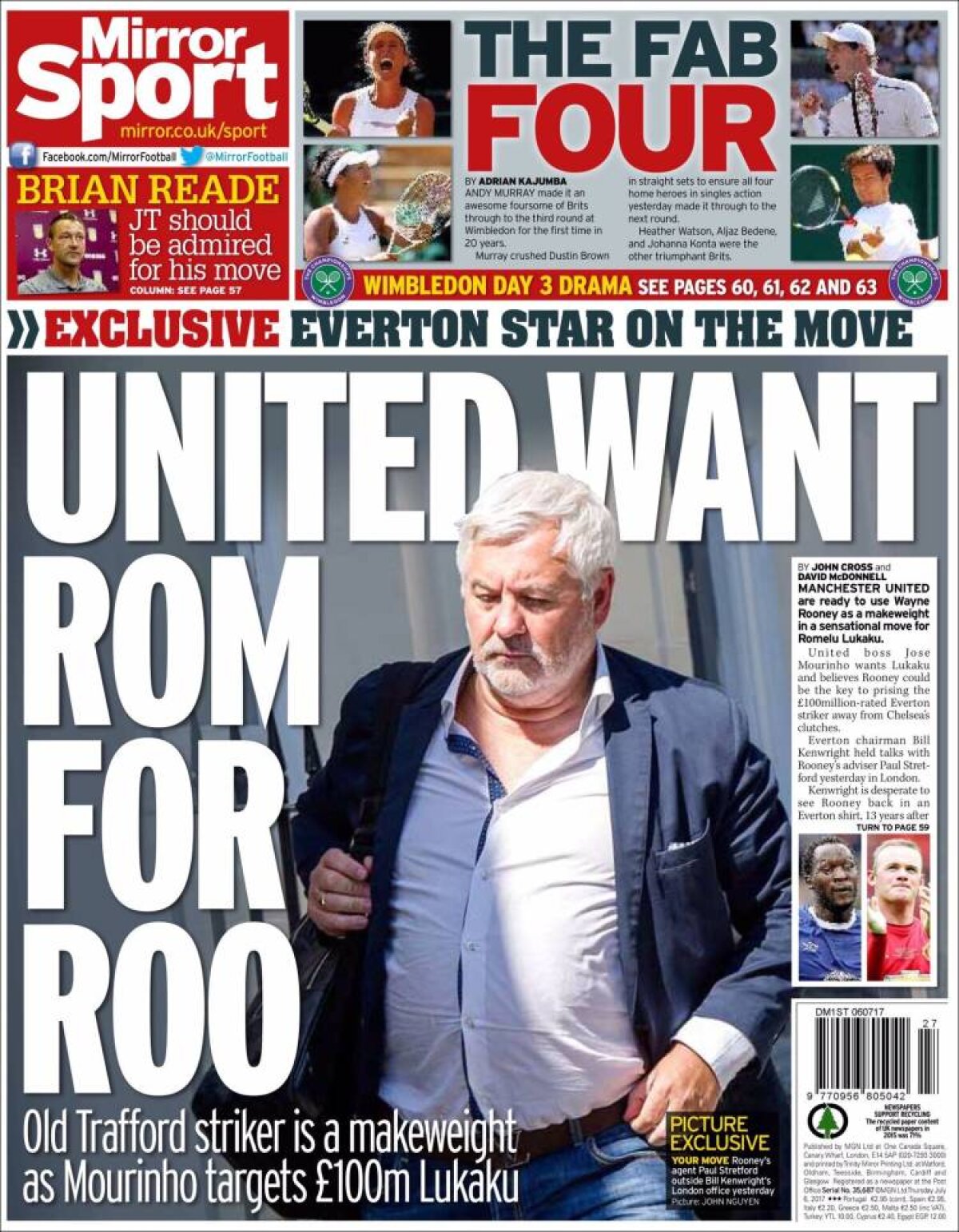 Ce scriu azi ziarele de sport din lume (6 iulie 2017)