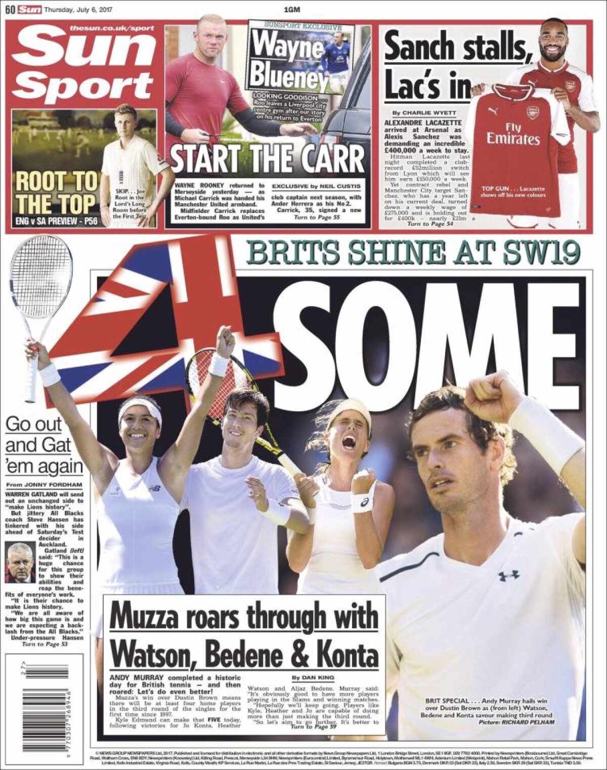 Ce scriu azi ziarele de sport din lume (6 iulie 2017)