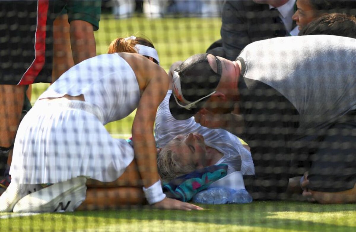 VIDEO ATENȚIE, IMAGINI TULBURĂTOARE Moment ȘOCANT la Wimbledon! Bethanie Mattek-Sands, adversara Soranei, s-a accidentat ORIBIL în timpul meciului! Sorana a început să plângă! Americanca a fost scoasă cu targa de pe teren!