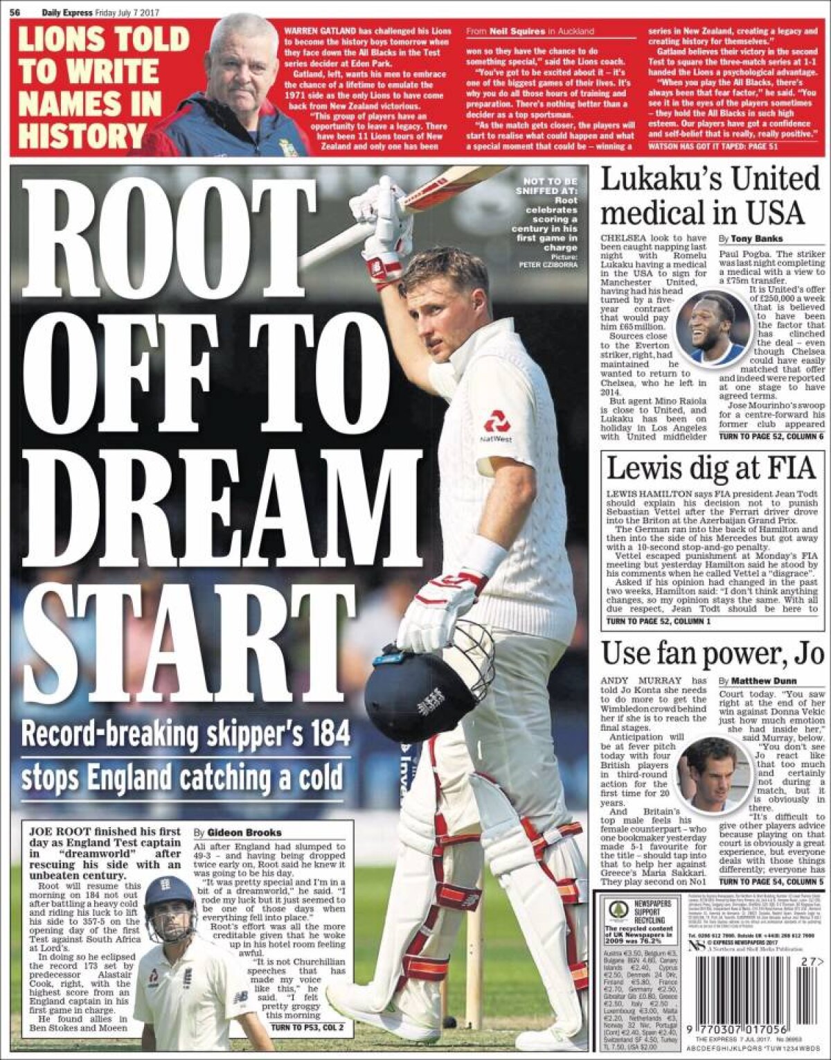 Ce scriu azi ziarele de sport din lume (7 iulie 2017)