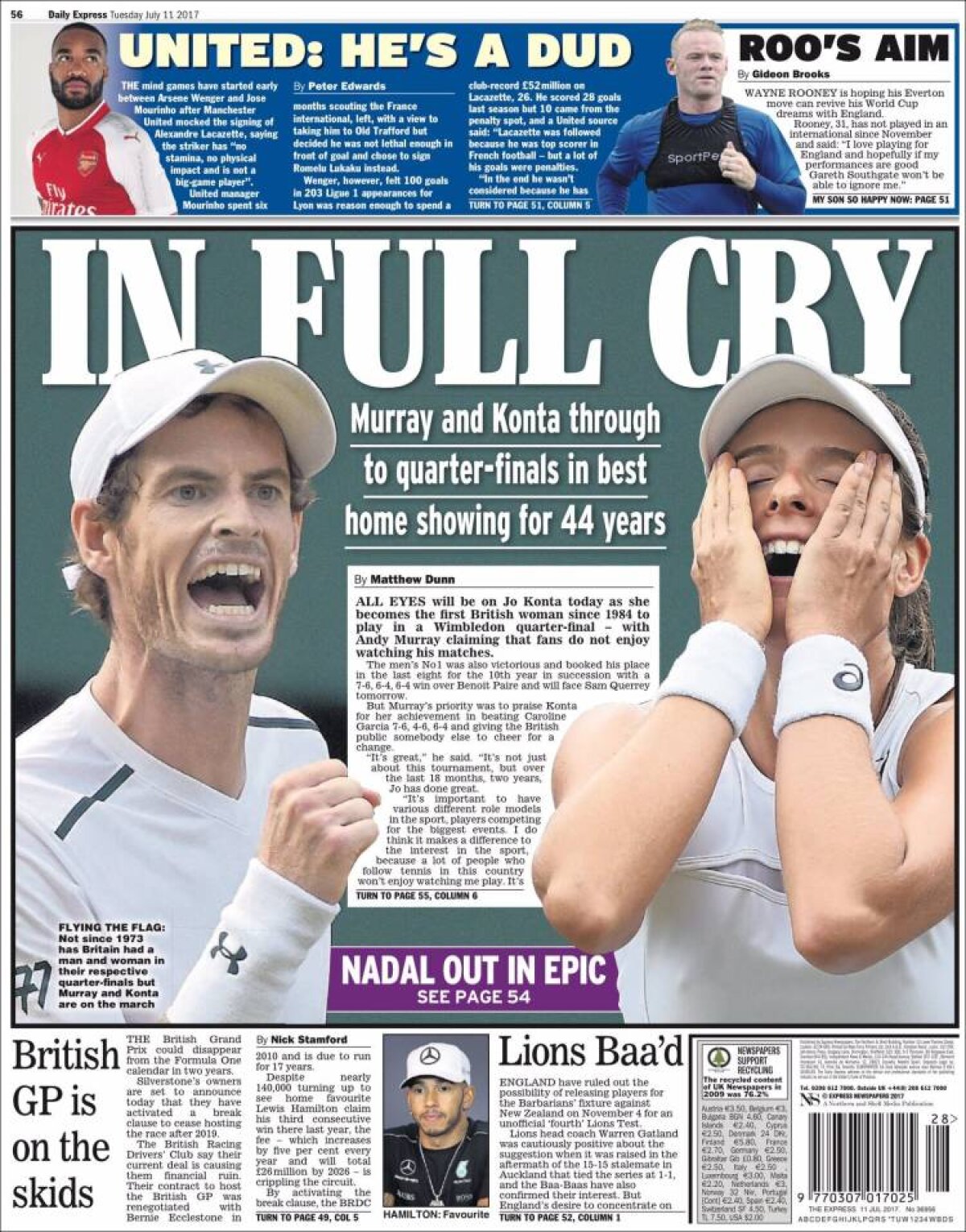 Ce scriu azi ziarele de sport din lume (11 iulie 2017)