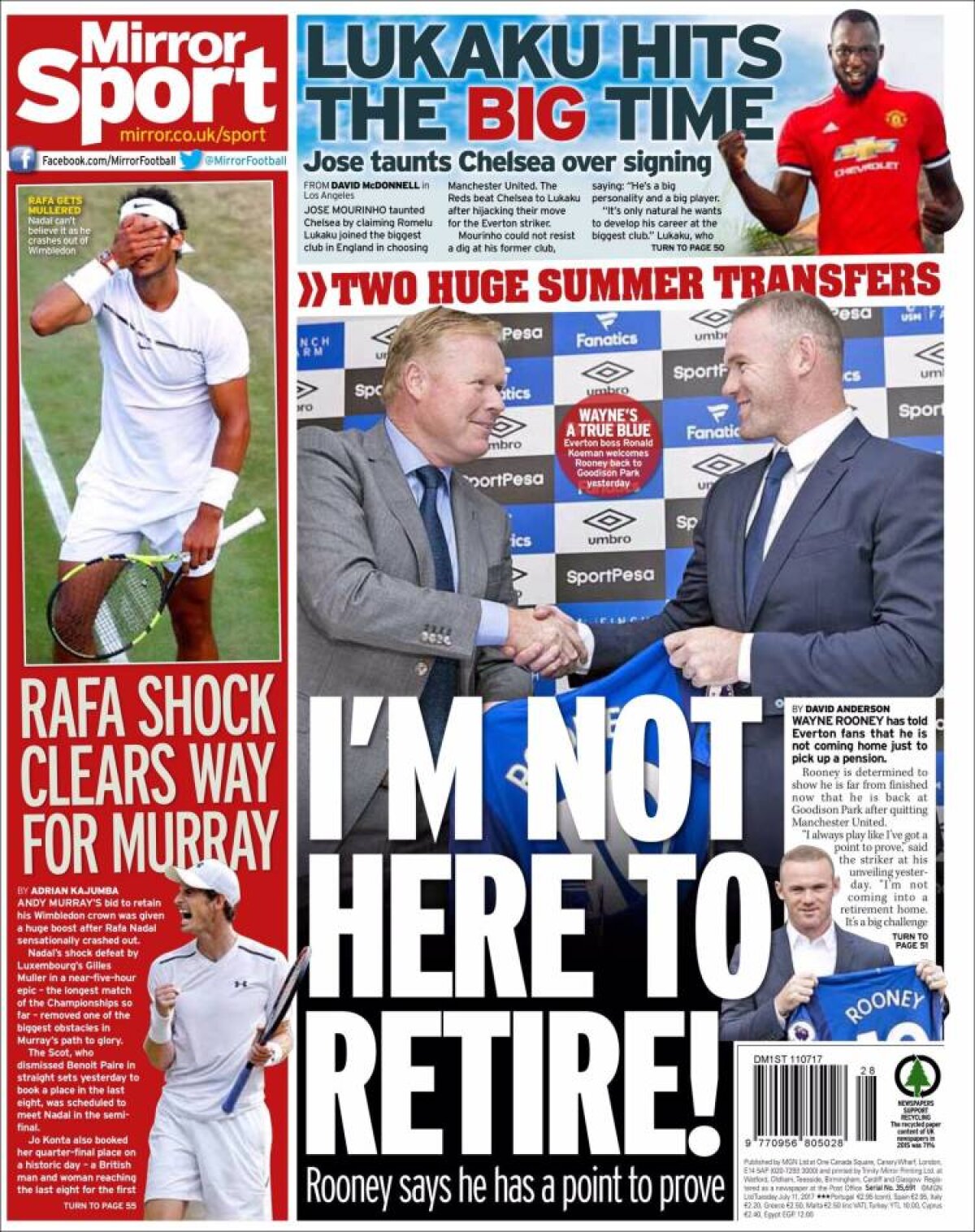 Ce scriu azi ziarele de sport din lume (11 iulie 2017)