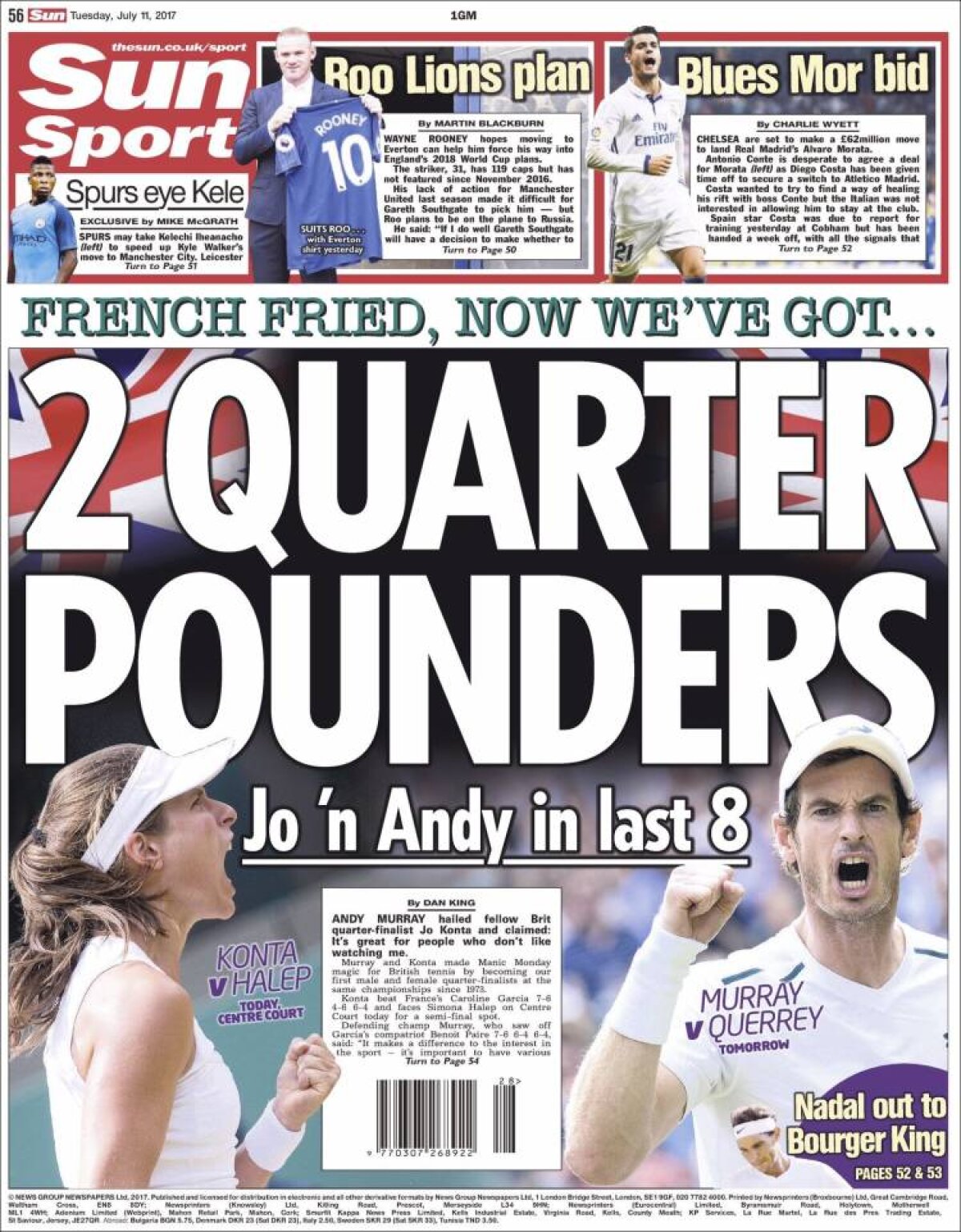 Ce scriu azi ziarele de sport din lume (11 iulie 2017)