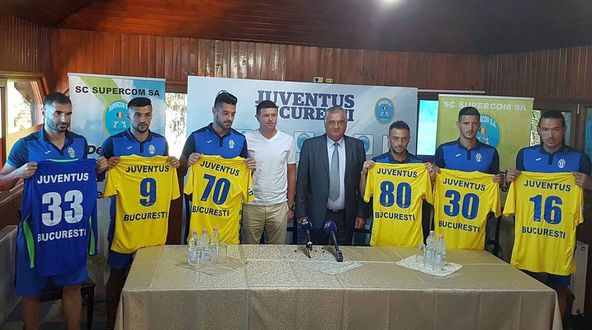 FOTO Juventus București și-a prezentat lotul și echipamentul pentru primul sezon din Liga 1 » Tricouri galben-albastre pentru nou-promovată