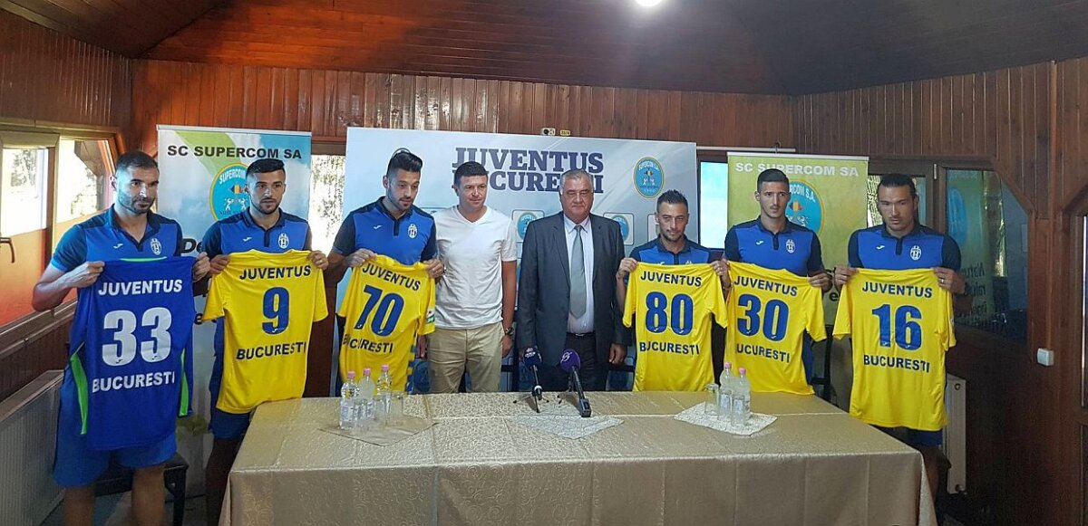 FOTO Juventus București și-a prezentat lotul și echipamentul pentru primul sezon din Liga 1 » Tricouri galben-albastre pentru nou-promovată