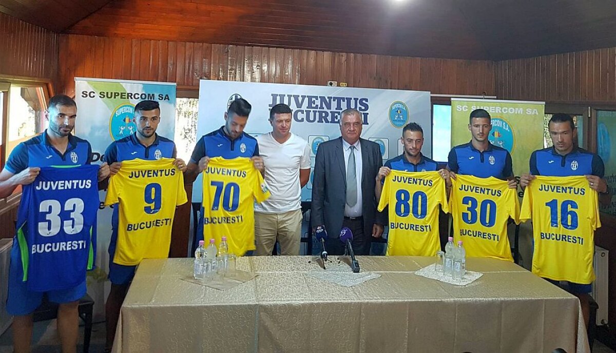 FOTO Juventus București și-a prezentat lotul și echipamentul pentru primul sezon din Liga 1 » Tricouri galben-albastre pentru nou-promovată