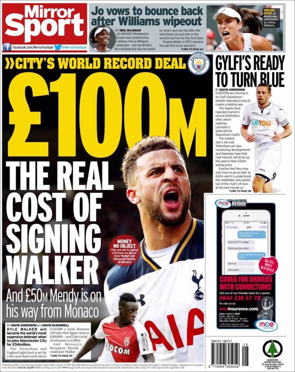 Ce scriu azi ziarele de sport din lume (14 iulie 2017)