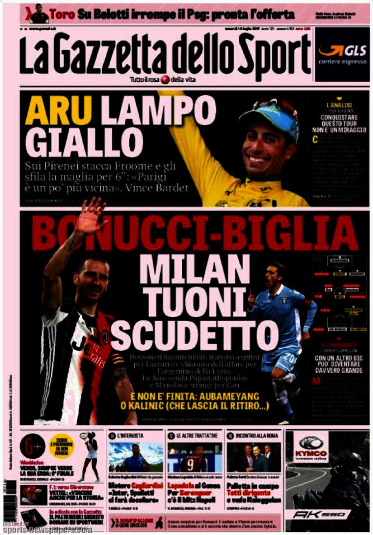 Ce scriu azi ziarele de sport din lume (14 iulie 2017)