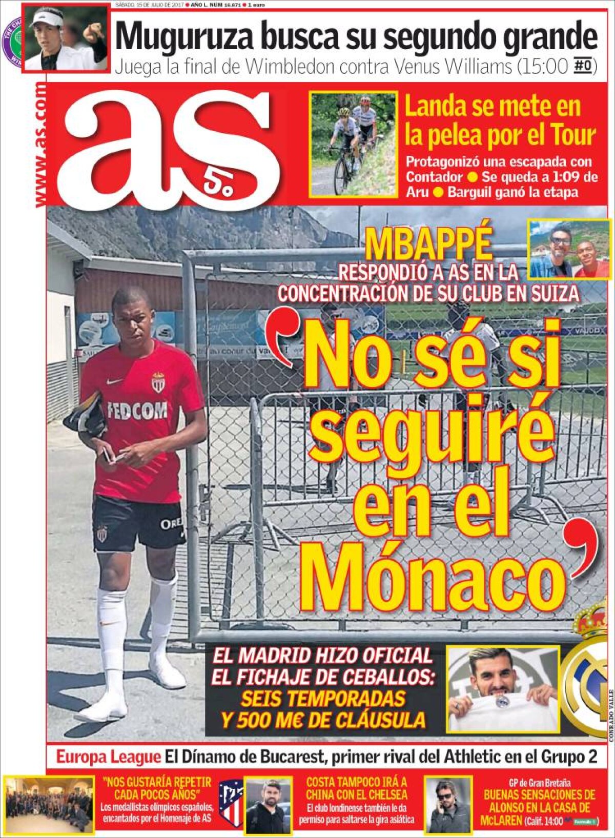 Ce scriu azi ziarele de sport din lume (15 iulie 2017)