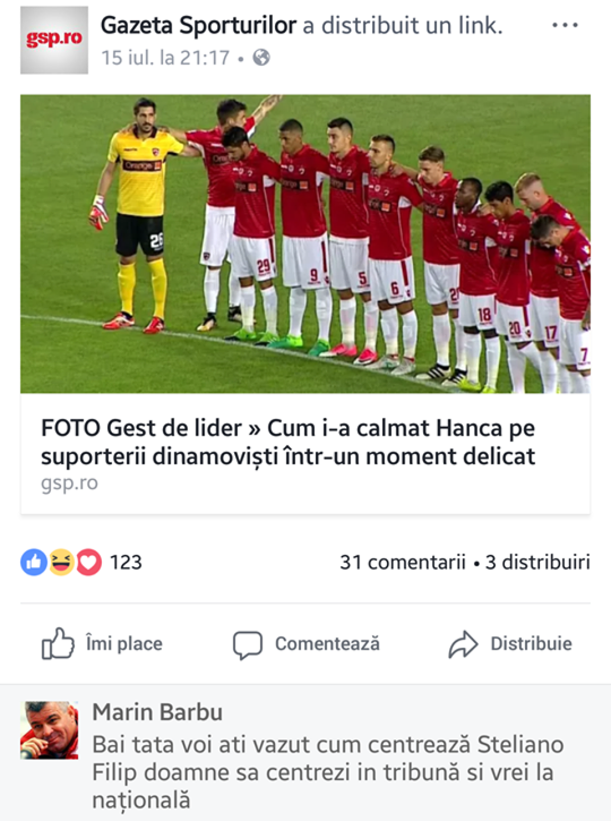 Filip desființat după meciul cu Juventus: "Băi tată, voi ați văzut cum centrează Steliano și vrea la națională?"