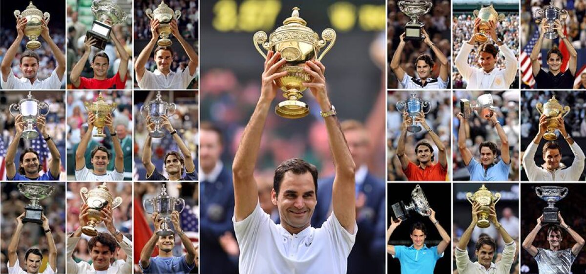 FOTO Dulcele sărut al gloriei după al optulea trofeu la Wimbledon » Roger Federer, campionul absolut