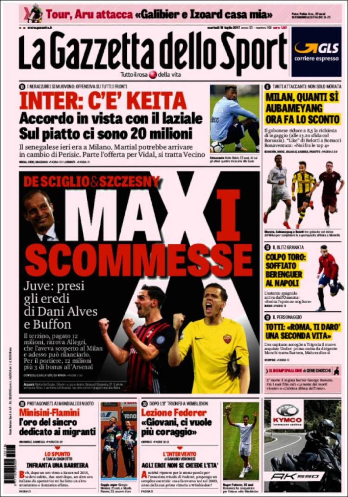 Ce scriu azi ziarele de sport din lume (18 iulie 2017)