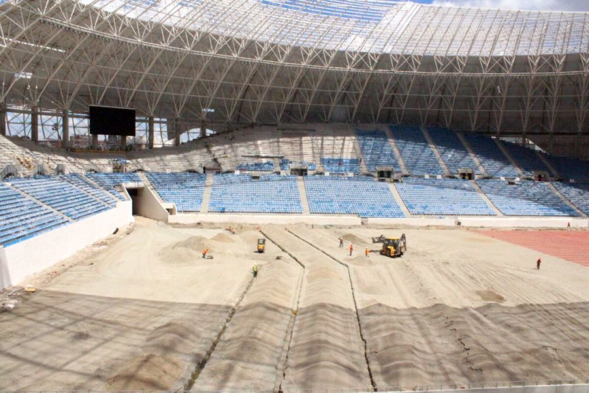 GALERIE FOTO Imagini impresionante cu stadionul din Craiova » Când va fi pus gazonul și când va fi gata arena