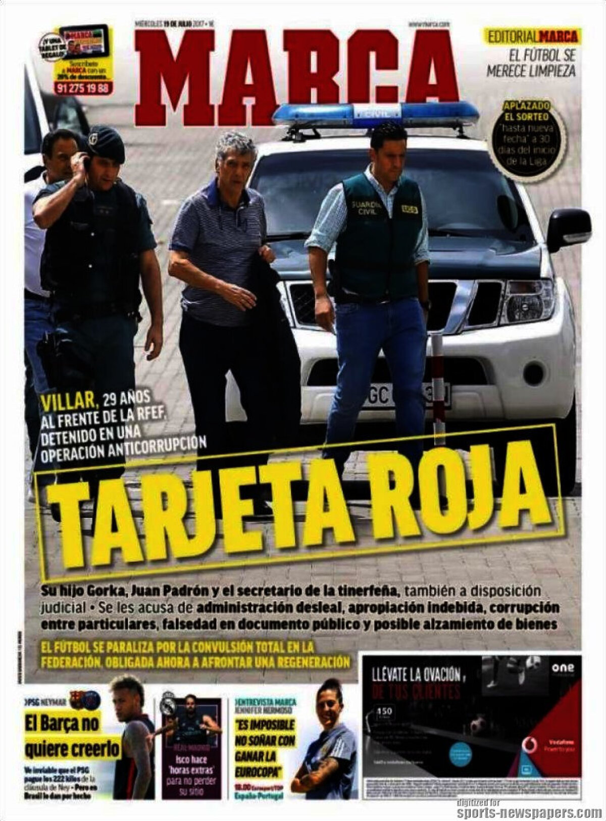 Ce scriu azi ziarele de sport din lume (19 iulie 2017)