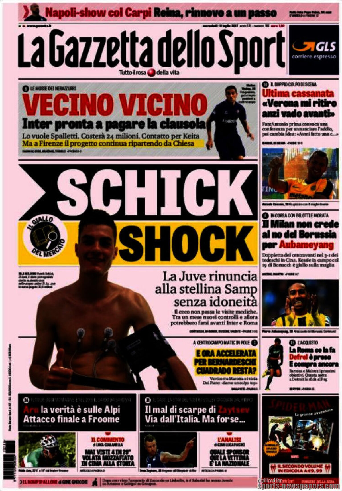 Ce scriu azi ziarele de sport din lume (19 iulie 2017)