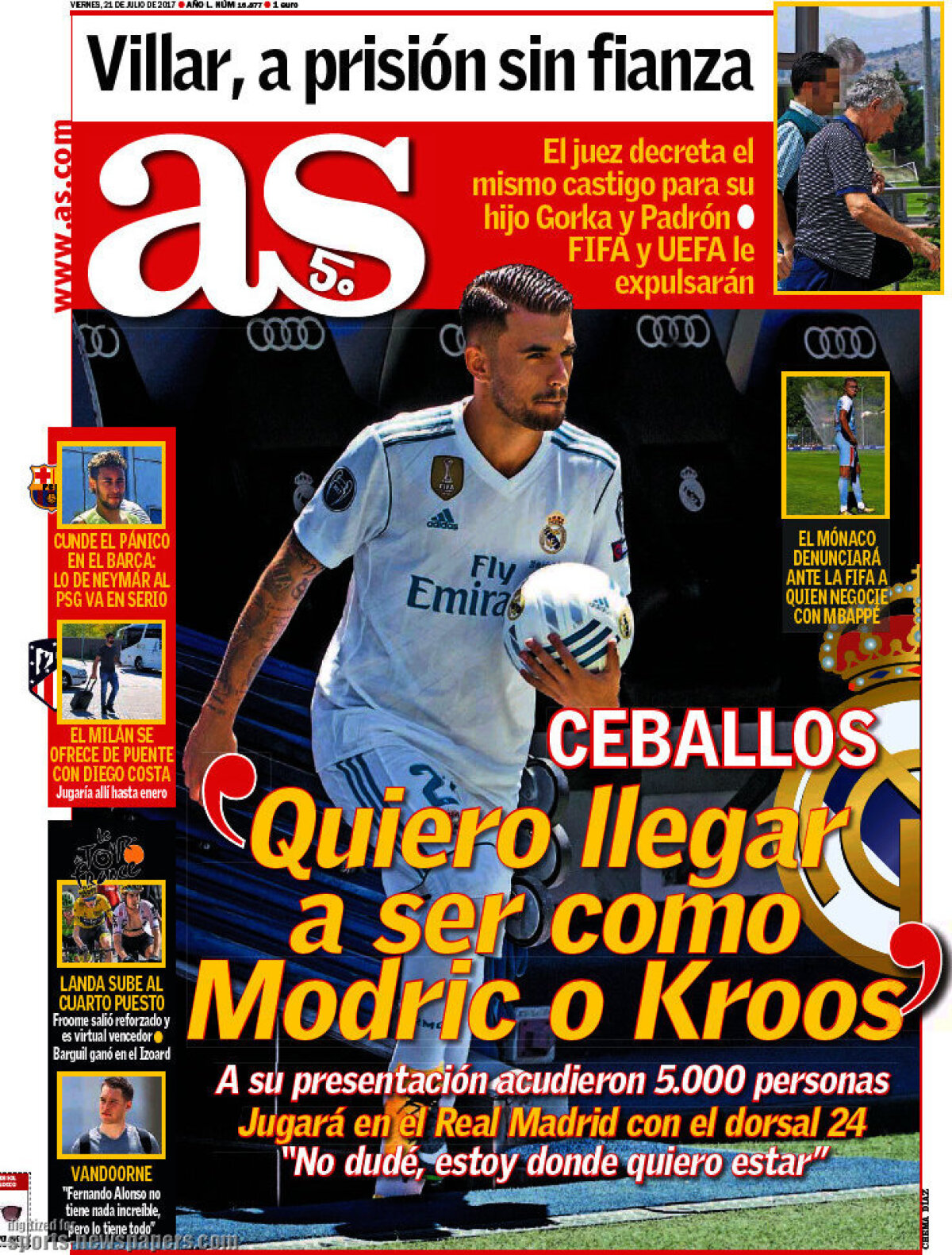 Ce scriu azi ziarele de sport din lume (21 iulie 2017)