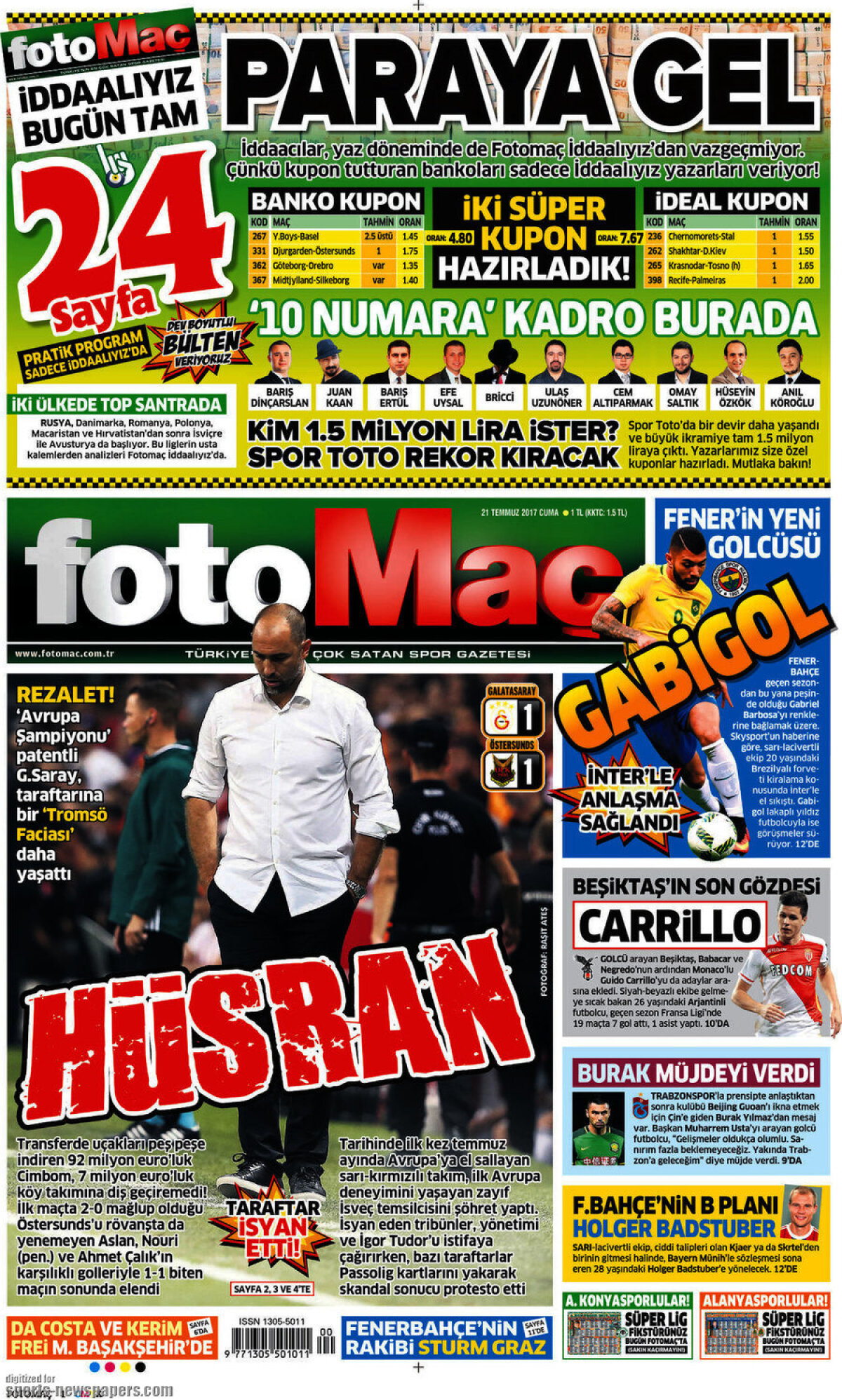 Ce scriu azi ziarele de sport din lume (21 iulie 2017)