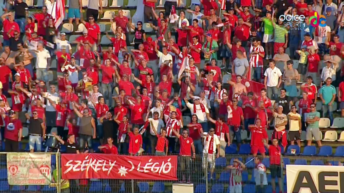 FOTO Cum a celebrat galeria lui Sepsi victoria cu Juventus București! Patronul a explicat gestul suporterilor: "Nu se pune problema"