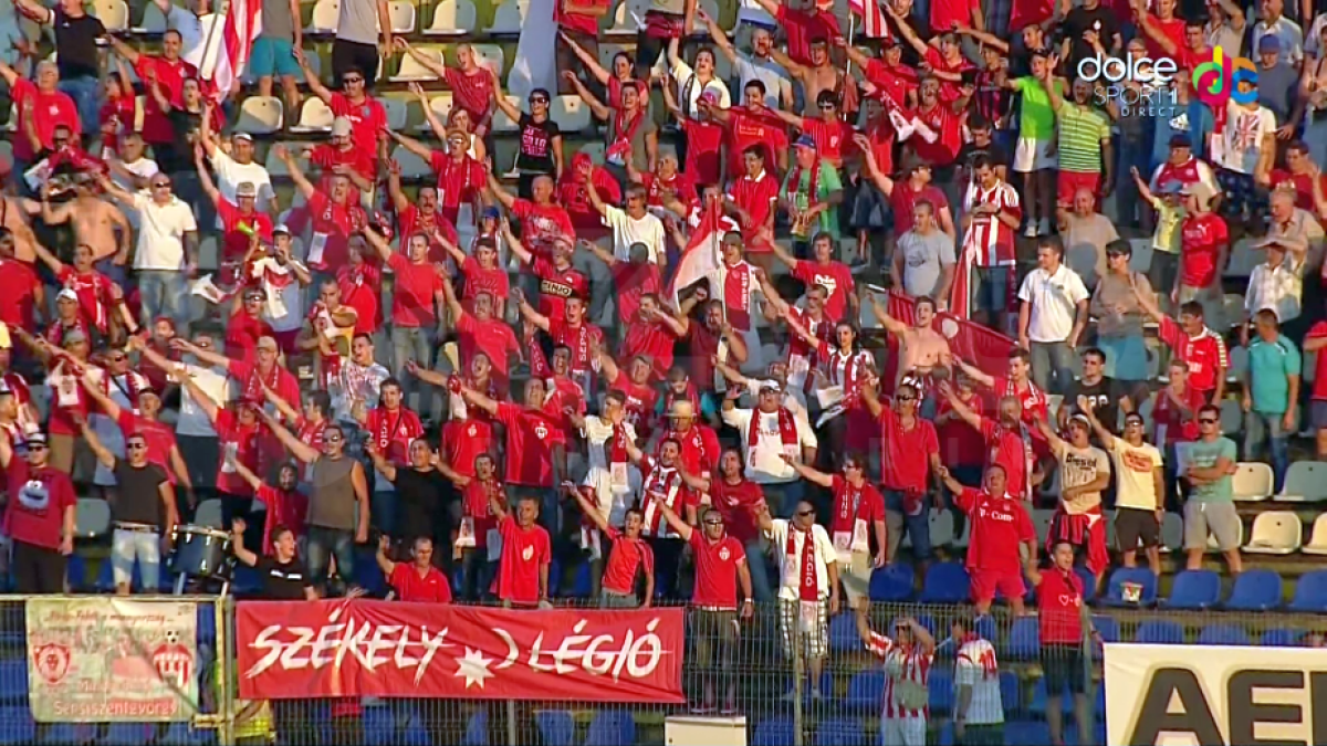 FOTO Cum a celebrat galeria lui Sepsi victoria cu Juventus București! Patronul a explicat gestul suporterilor: "Nu se pune problema"