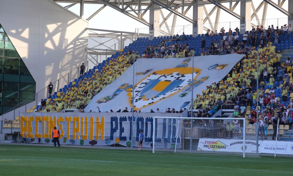 FOTO Povestea unei scenografii memorabile » Artizanii show-ului grandios de la promovarea Petrolului în L3 dezvăluie cum se construiește și cât costă o reprezentație de excepție a tribunelor