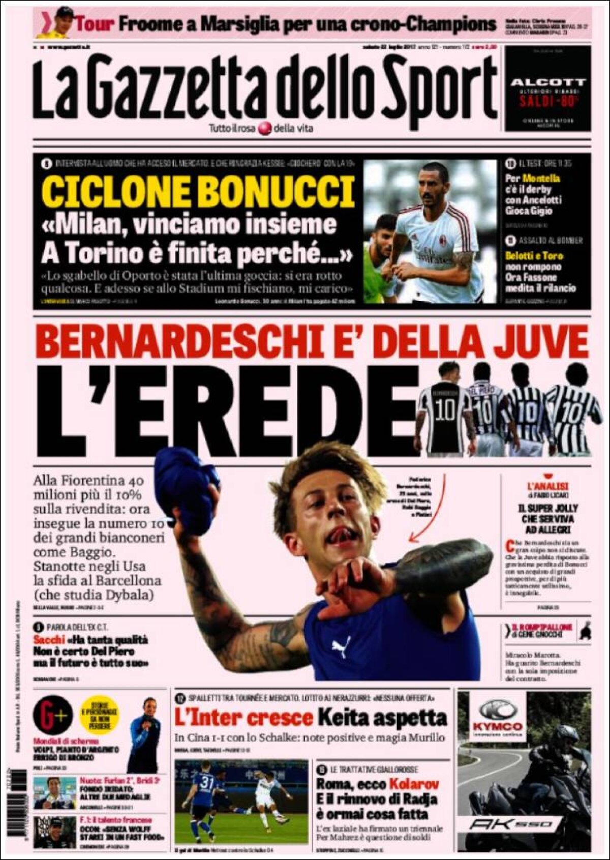 Ce scriu azi ziarele de sport din lume (22 iulie 2017)