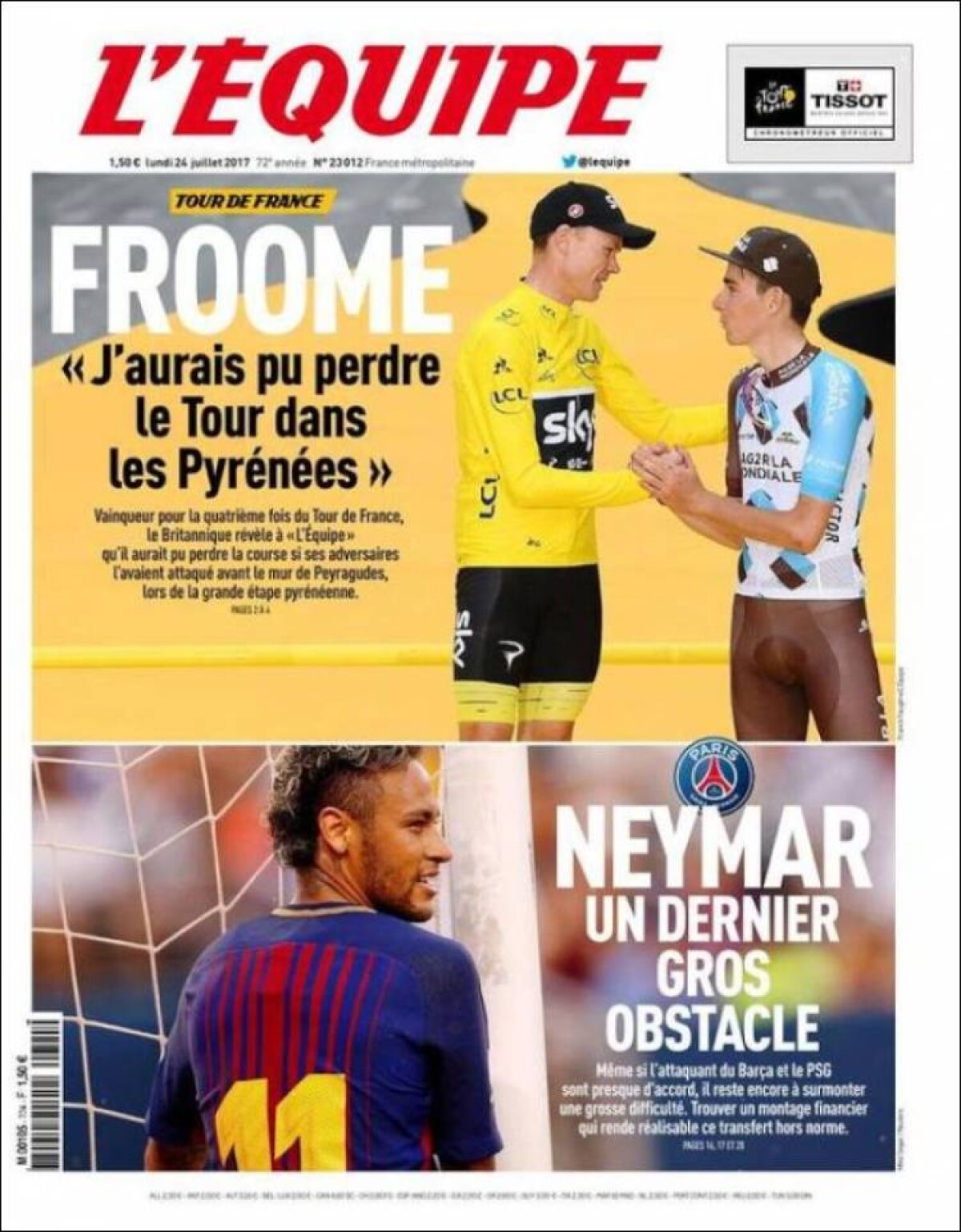 Ce scriu azi ziarele de sport din lume (24 iulie 2017)