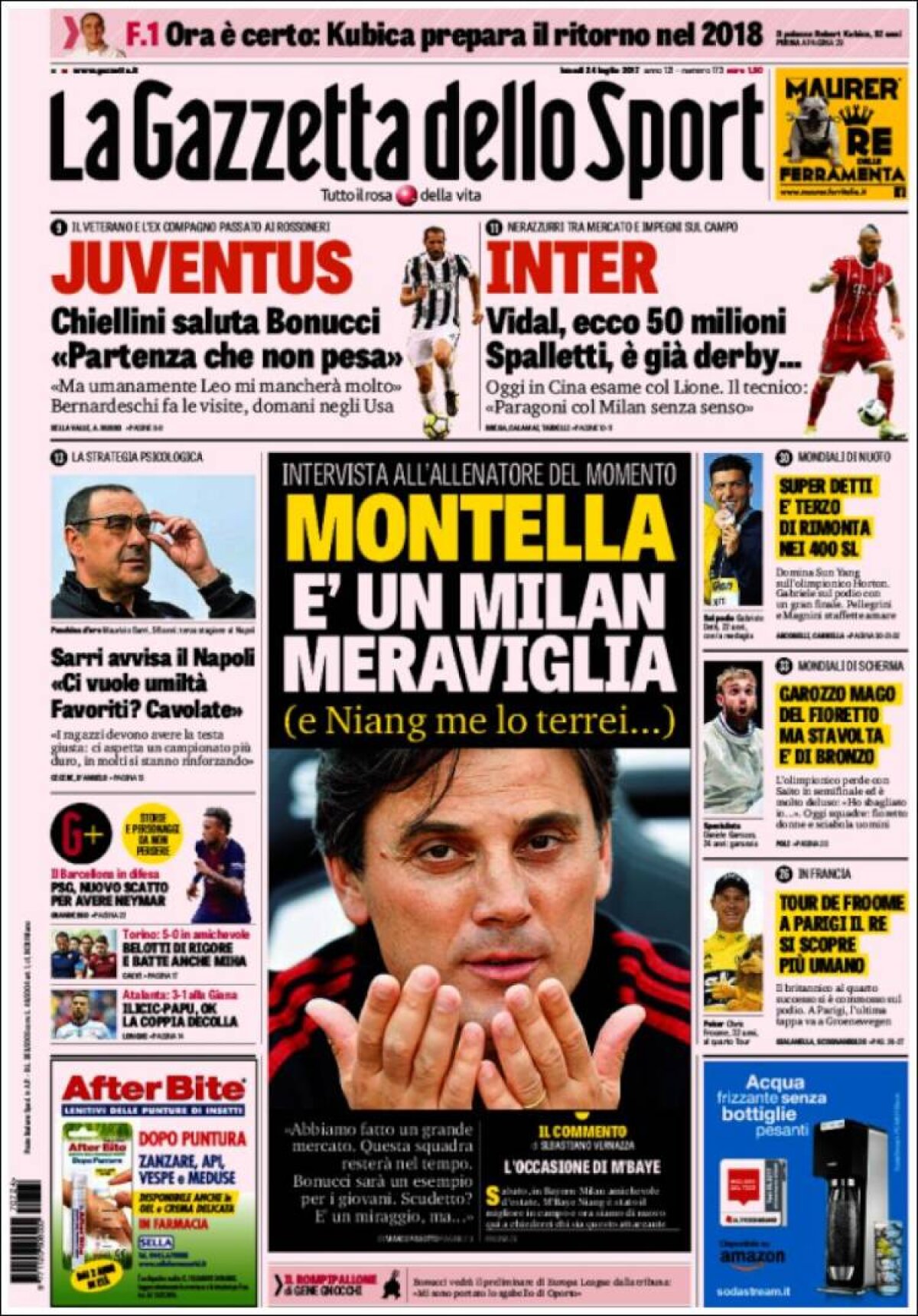 Ce scriu azi ziarele de sport din lume (24 iulie 2017)