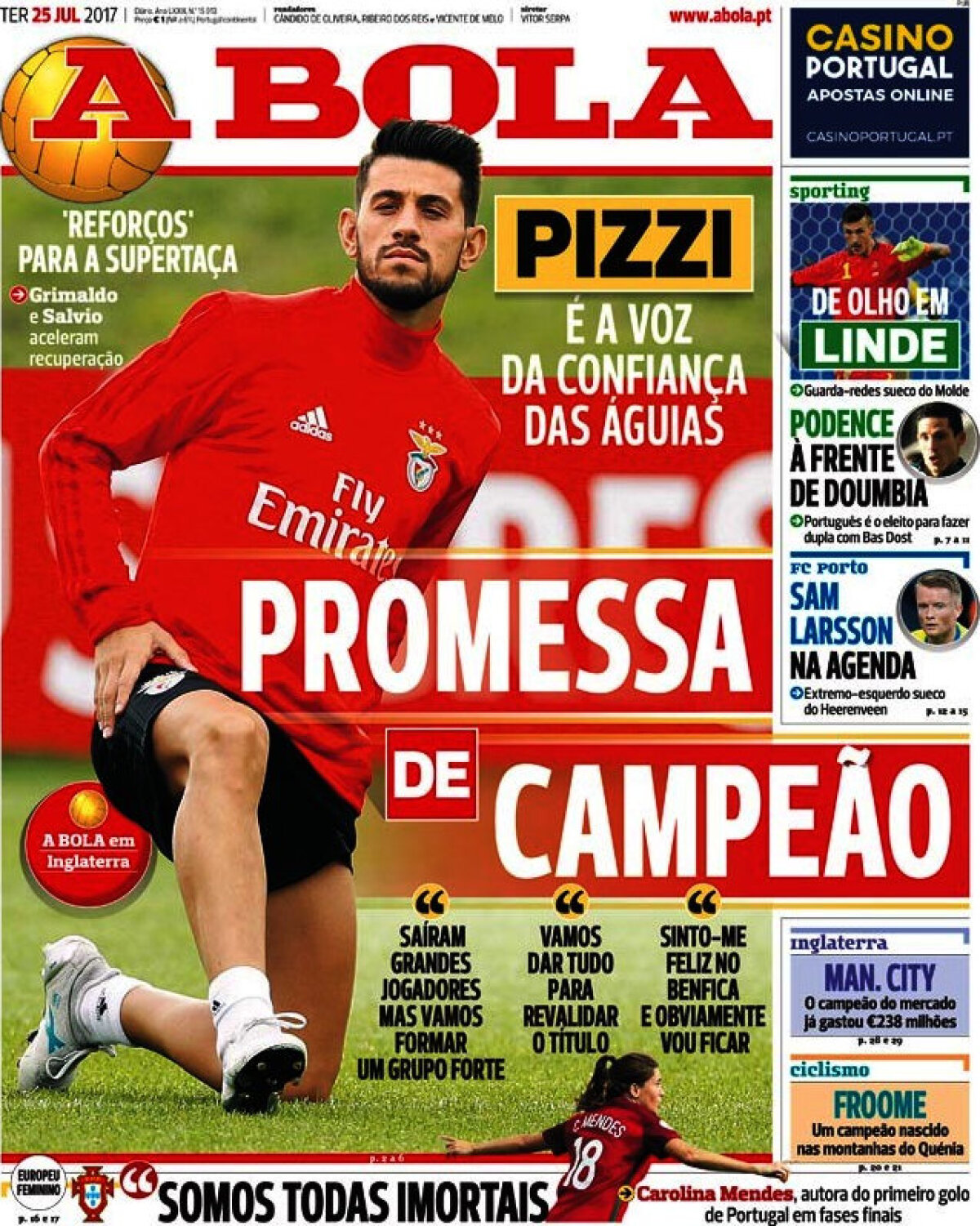 Ce scriu azi ziarele de sport din lume (25 iulie 2017)