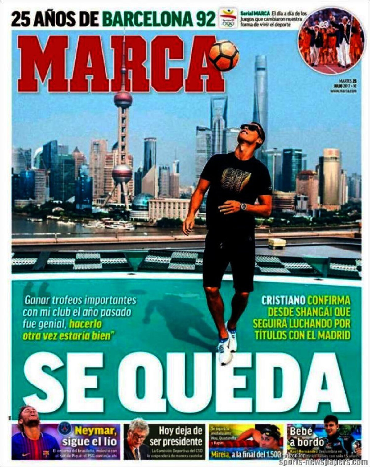 Ce scriu azi ziarele de sport din lume (25 iulie 2017)