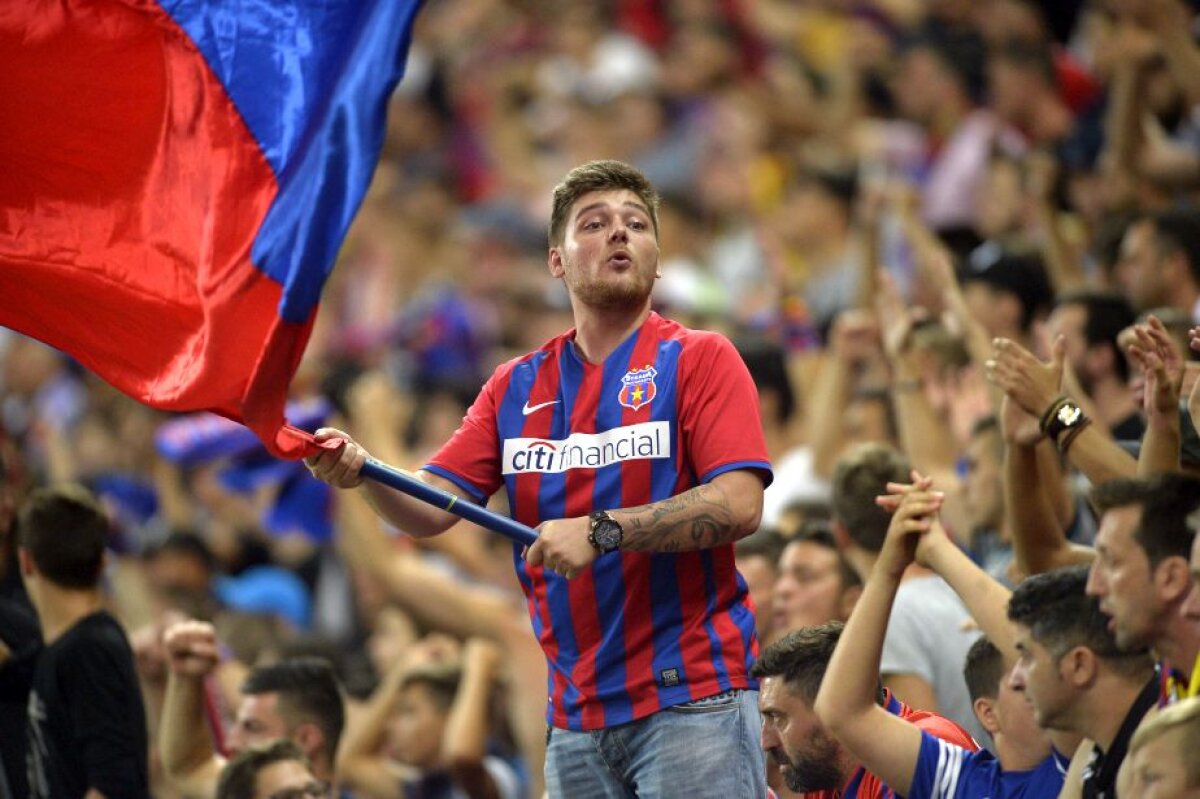 GALERIE FOTO Atmosferă spectaculoasă la FCSB - Viktoria Plzen » "Asta e singura Steaua din fotbalul românesc!" » Câți fani au venit la meci