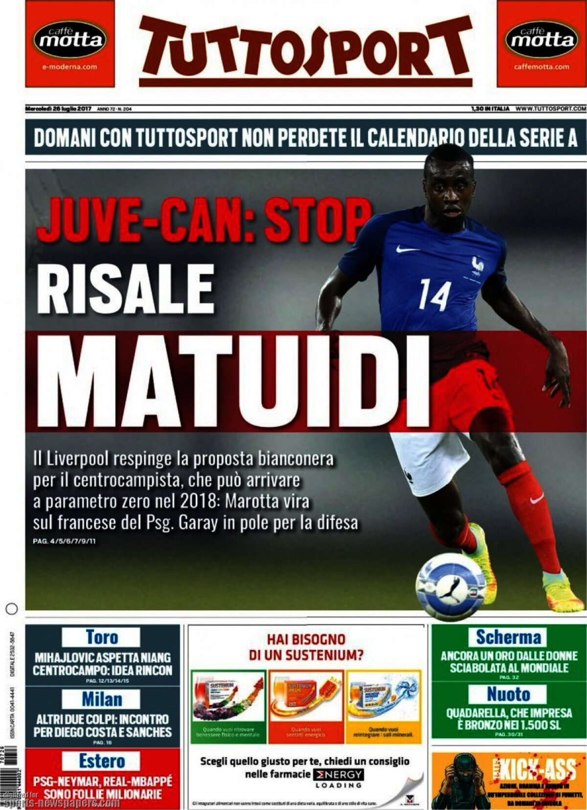 Ce scriu azi ziarele de sport din lume (26 iulie 2017)