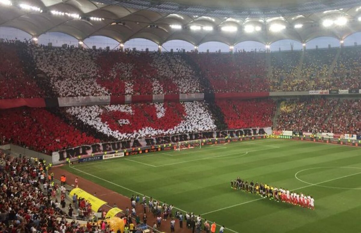 GALERIE FOTO Dinamo - Athletic Bilbao » Spectacol pe Arena Naţională: supercoregrafie făcută de "câini" + torţe, petarde şi mesaj dur la adresa UEFA