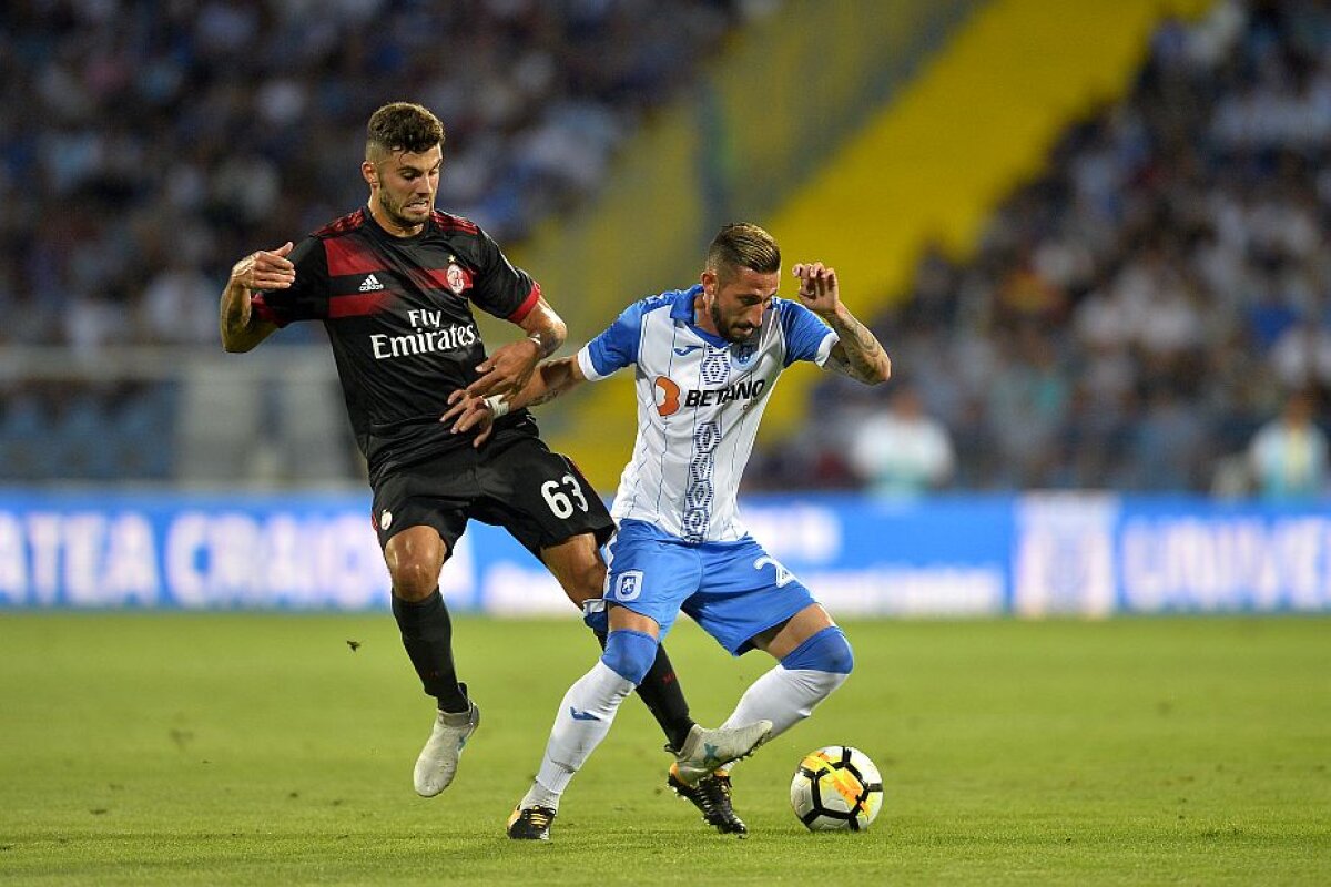 CSU CRAIOVA - AC MILAN // VIDEO+FOTO » CS U Craiova pierde cu onoare duelul cu AC Milan de la Severin