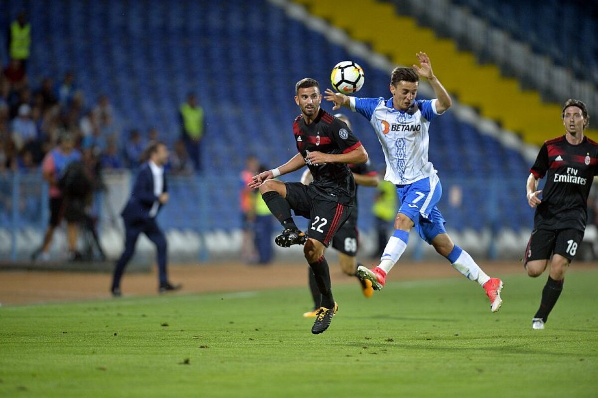 CSU CRAIOVA - AC MILAN // VIDEO+FOTO » CS U Craiova pierde cu onoare duelul cu AC Milan de la Severin