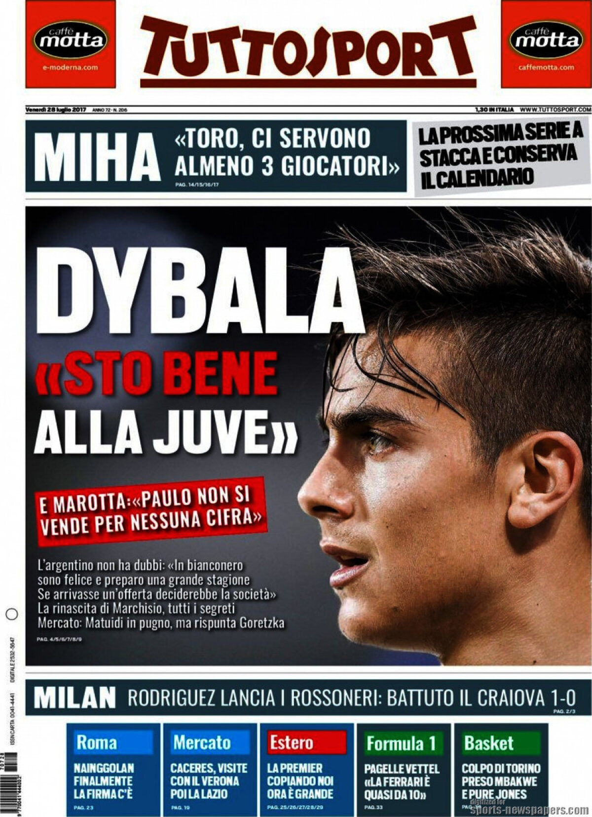 Ce scriu azi ziarele de sport din lume (28 iulie 2017)