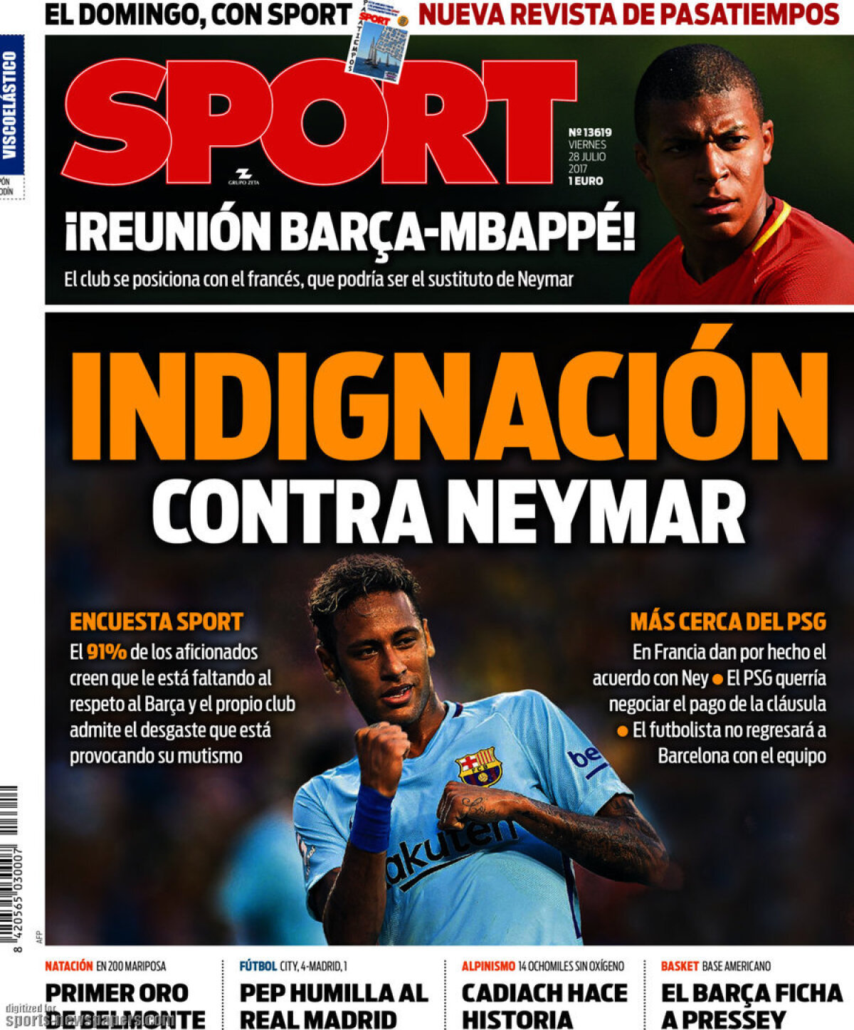 Ce scriu azi ziarele de sport din lume (28 iulie 2017)