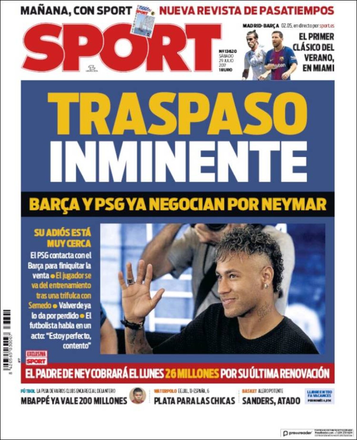 Ce scriu azi ziarele de sport din lume (29 iulie 2017)