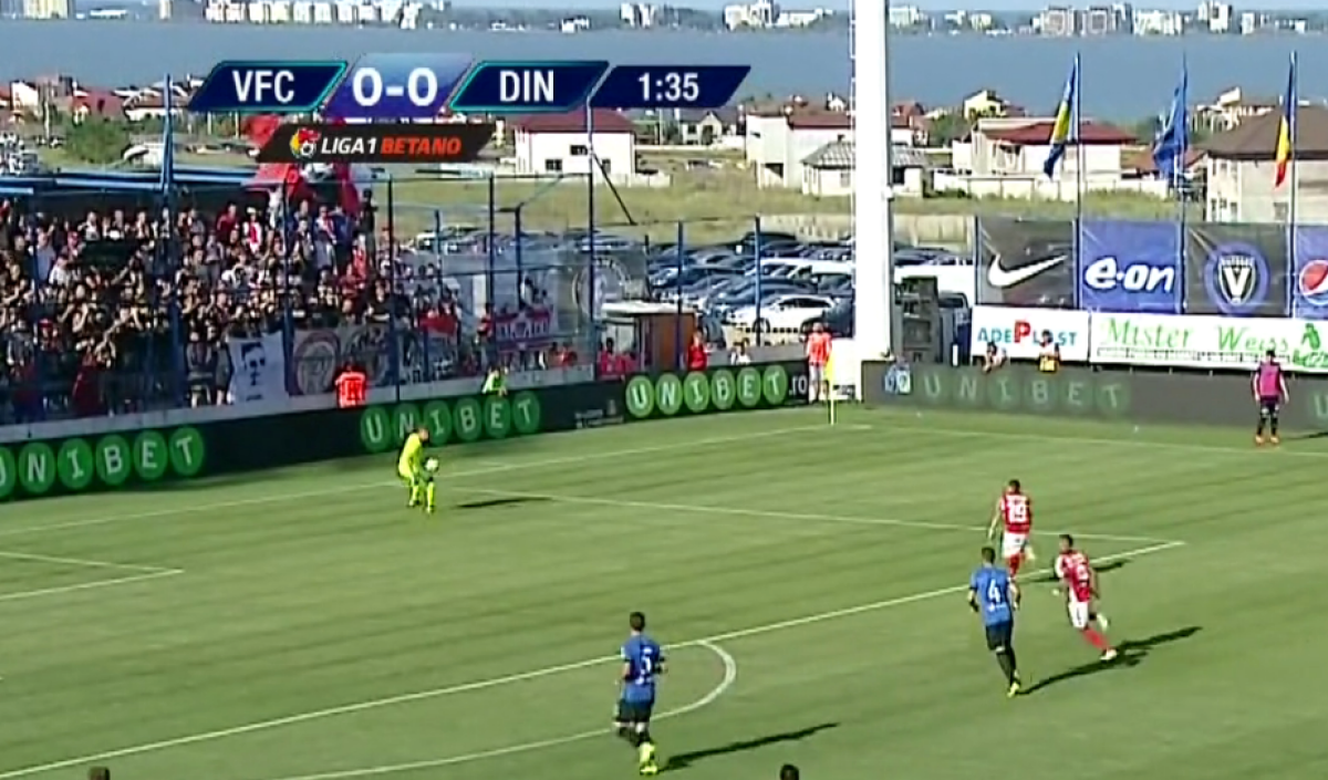 VIDEO + FOTO Viitorul - Dinamo 0-1 // Ratarea sezonului în Liga 1 » Un dinamovist a irosit o ocazie uluitoare în startul meciului: bară din doi metri!