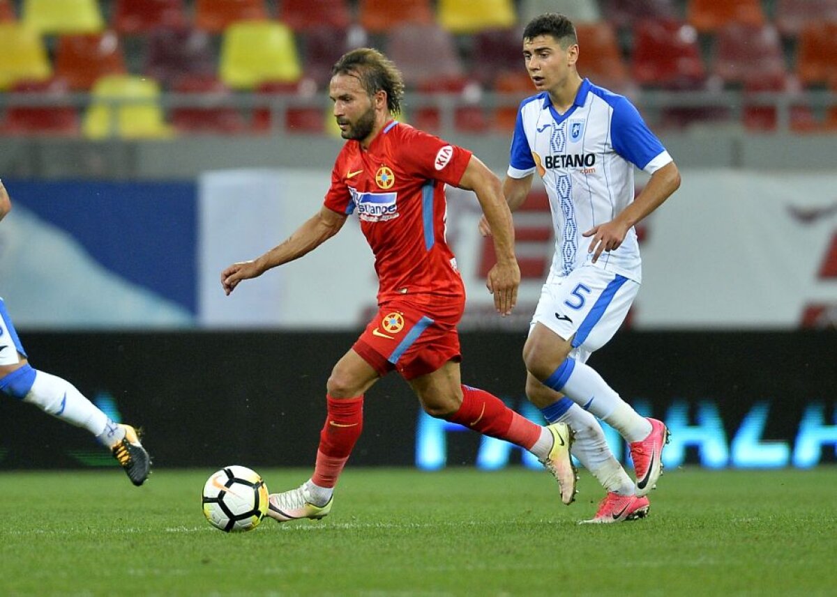 VIDEO+FOTO » O repriză, un punct! FCSB - CSU Craiova 1-1, echipa lui Dică suferă fără Budescu și Alibec » Primul pas greșit făcut de roș-albaștri