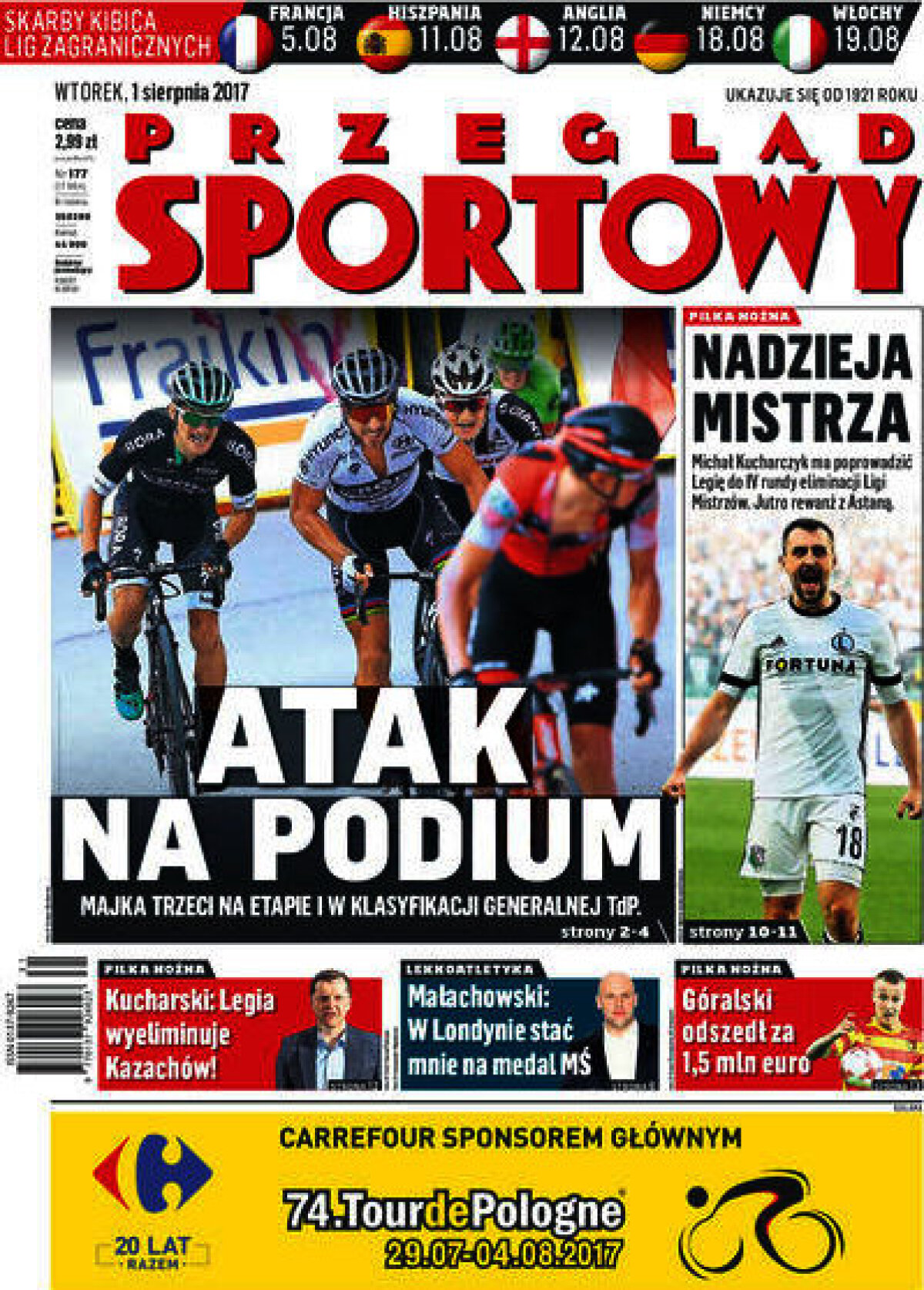 Ce scriu azi ziarele de sport din lume (1 august 2017)