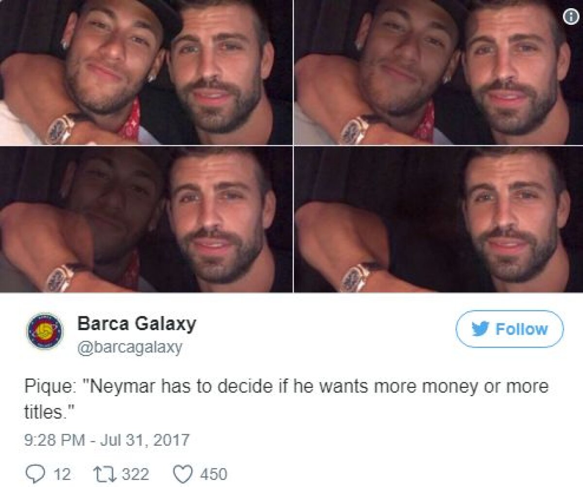 GALERIE FOTO Val de ironii după plecarea lui Neymar » Pique, ținta glumelor pe internet: "Ce s-a întâmplat cu președintele?" :)