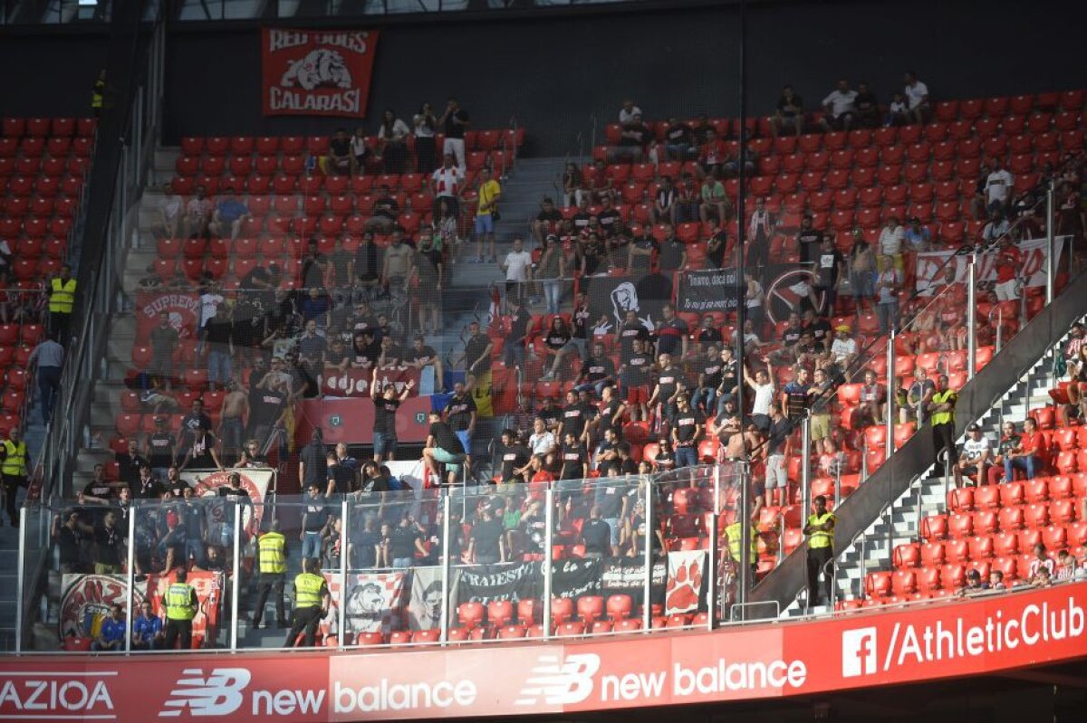FOTO + VIDEO Athletic Bilbao - Dinamo // Vulcanul roșu » Dinamoviștii joacă la Bilbao într-o atmosferă electrizantă. Nici PCH nu s-a lăsat mai prejos